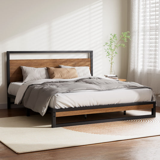 Florence Metal Bed Frame Base Platform - Black King