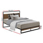 Melrose King Single Bedroom Suite 5 Piece 1x King Single Mattress, 1x King Single Metal Bed Frame, 2x Oak Bedside Tables and 1x Oak Tallboy