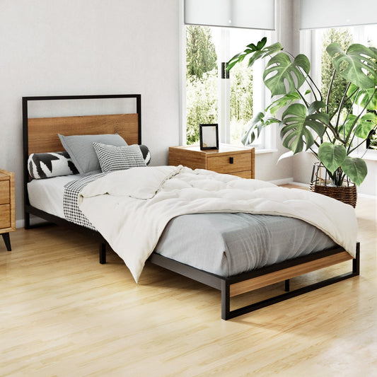 Neptune Bed & Mattress Package with 34cm Mattress - Black Single
