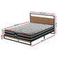 Neptune Bed & Mattress Package with 22cm Mattress Metal Beds Platform - Black Double