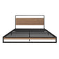 Neptune Bed & Mattress Package with 22cm Mattress Metal Beds Platform - Black Double