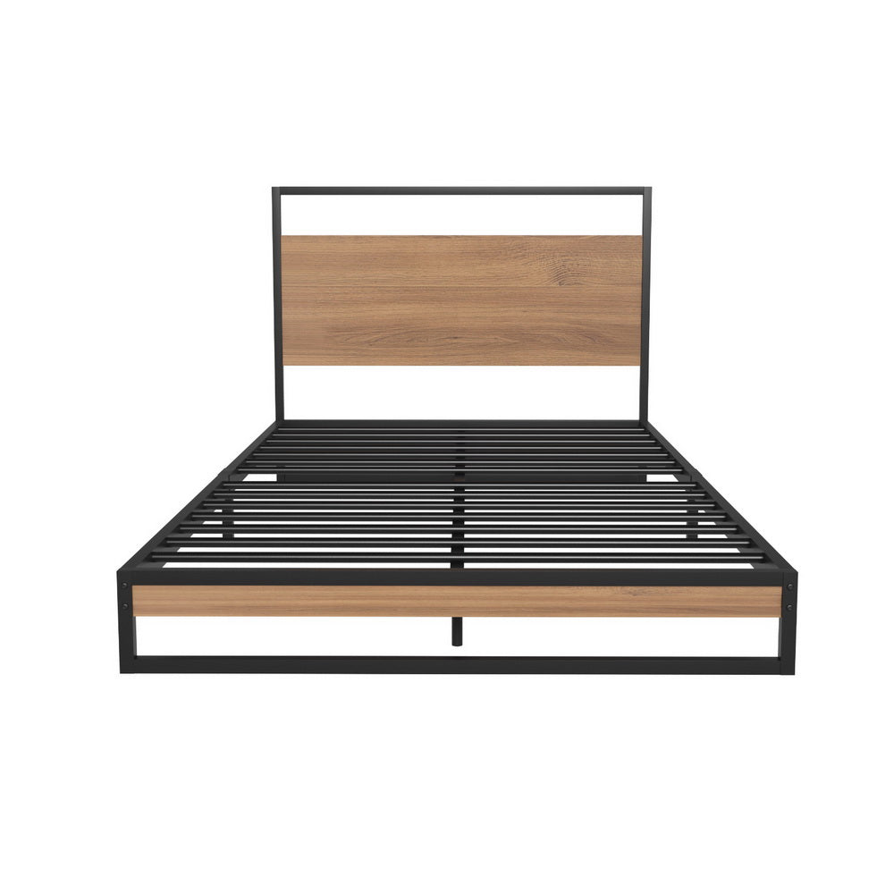 Neptune Bed & Mattress Package with 22cm Mattress Metal Beds Platform - Black Single