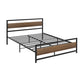 Kunzite Bed & Mattress Package with 34cm Black Mattress no Drawers - Black Double