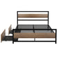 Havana Bed Frame Metal Frame with 2 Drawers - Black Queen