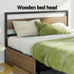 Havana Bed Frame Metal Frame with 2 Drawers - Black Queen