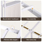 Eirene Metal Bed Frame Boucle Headboard Charging Station Side Table - White King