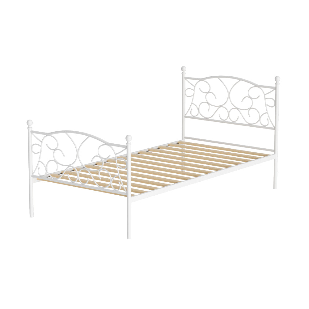 Medina Metal Bed Frame - White Single