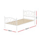 Medina Metal Bed Frame - White Single