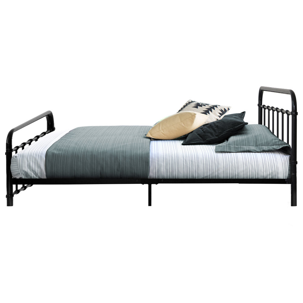 Kyoto Black Metal Bed Frame - Double