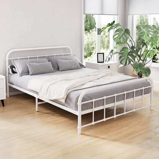 Jupiter Bed & Mattress Package - White Double