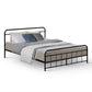 Jupiter Bed & Mattress Package with 34cm Black Mattress - Black Queen