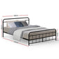 Jupiter Bed & Mattress Package with 34cm Black Mattress - Black Queen