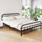 Jupiter Bed & Mattress Package with 34cm Black Mattress - Black Queen