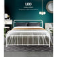 Kyoto White Metal Bed Frame - Queen