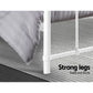 Kyoto White Metal Bed Frame - Queen