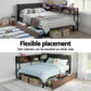 Cedar Bed Frame with 2 Drawers and Charging Station - Oak King Single