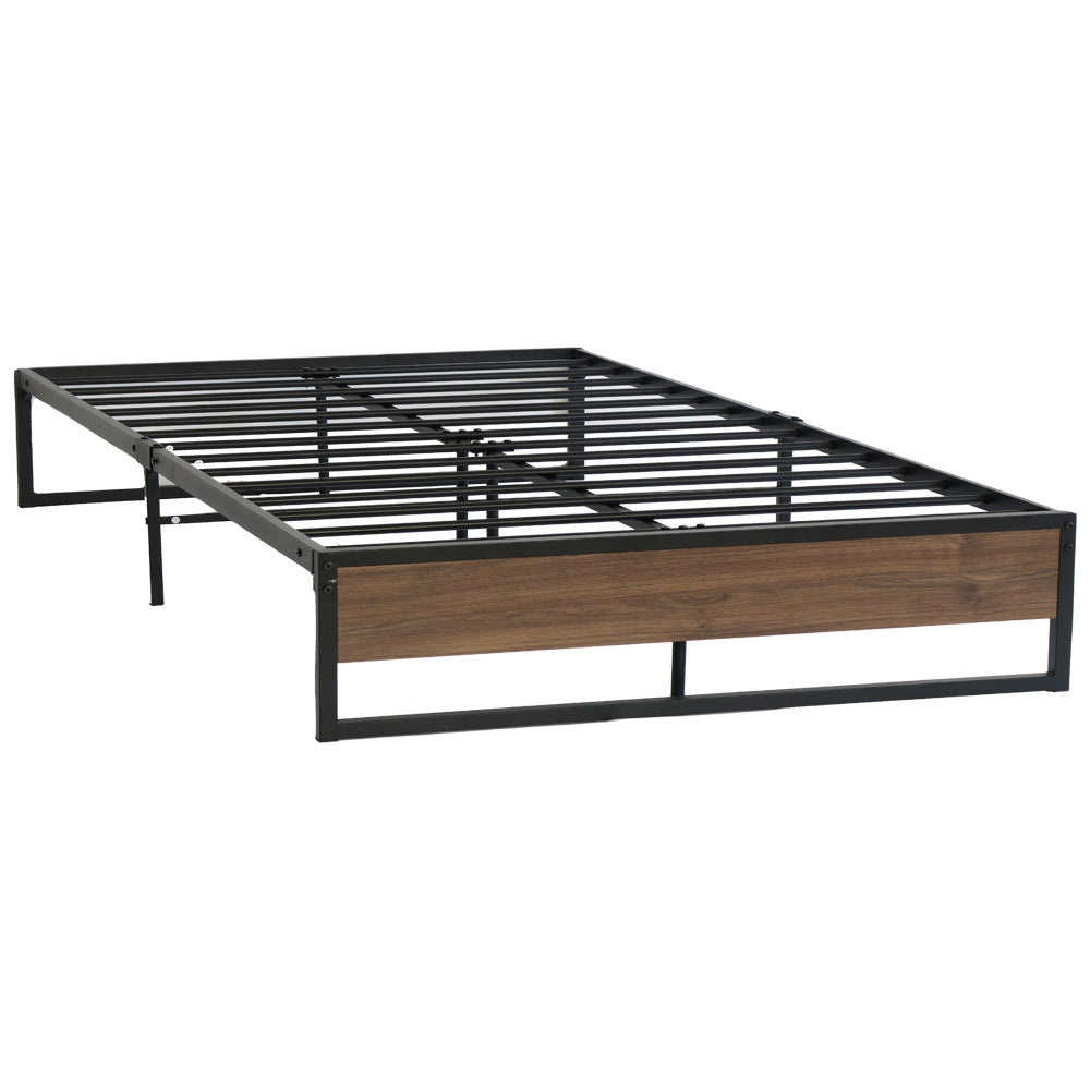 Bronzite Bed & Mattress Package with 22cm Mattress - Black Double