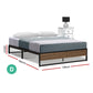 Bronzite Bed & Mattress Package with 22cm Mattress - Black Double