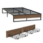 Scott Bed Frame Metal Frame Size Bed Base 2 Drawers - Black Double