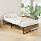 Bronzite Bed & Mattress Package with 22cm Mattress - Black King Single