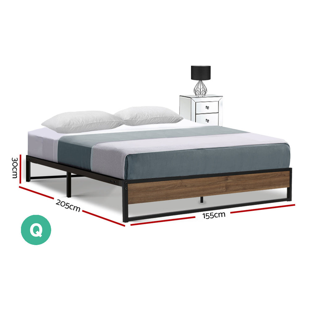 Bronzite Bed & Mattress Package - Black Queen