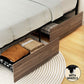 Scott Bed Frame Metal Frame Bed Base 2 Drawers - Black Queen