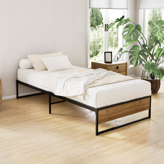 Bronzite Bed & Mattress Package - Black Single