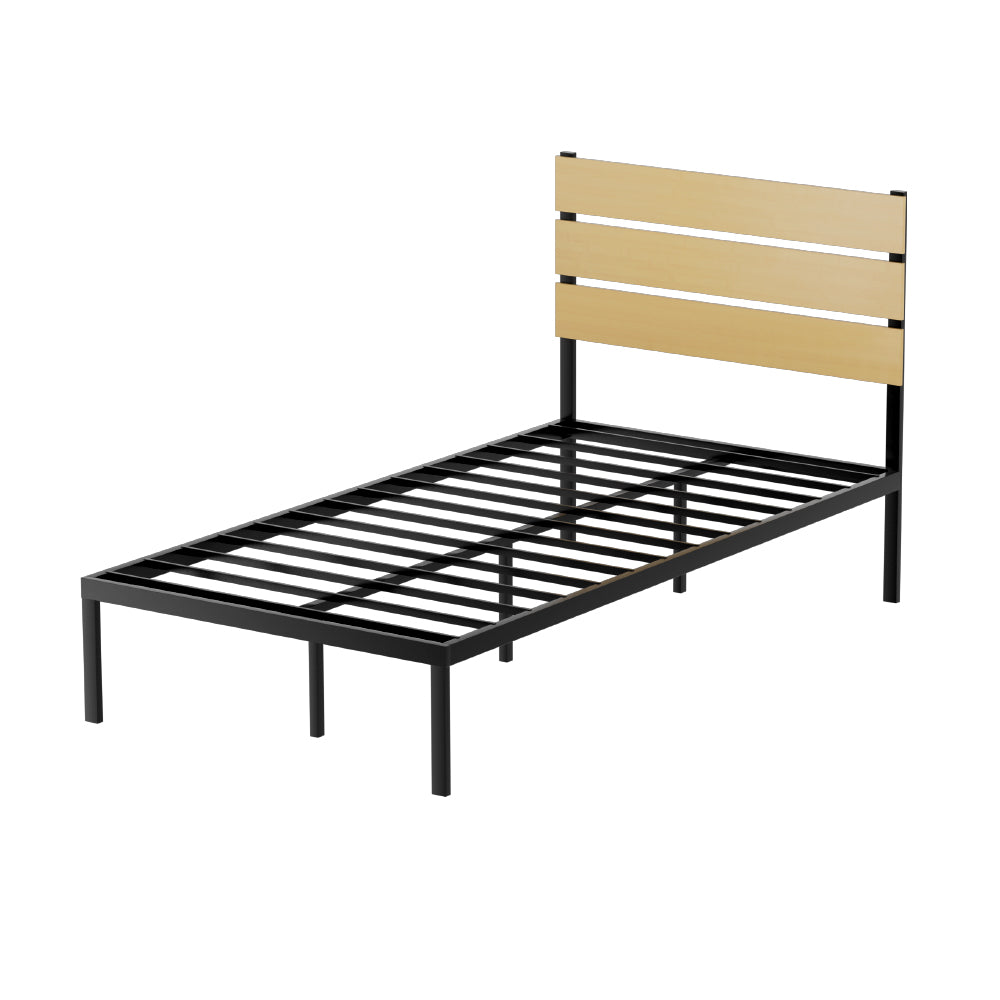 Bismuth Bed & Mattress Package with 34cm Mattress - Black King Single