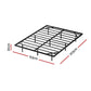 Monaco Metal Platform Bed Base with Smart LED Lights Floating Effect - Black Queen