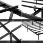 Monaco Metal Platform Bed Base with Smart LED Lights Floating Effect - Black Queen