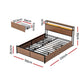 Florian Bed & Mattress Package with 34cm Mattress - Black Queen