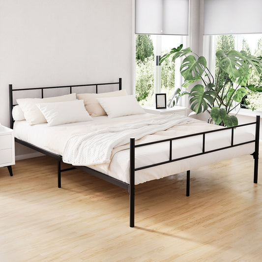 Zircon Bed & Mattress Package with 34cm Mattress - Black Queen