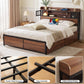 Giada Bed Frame with Charging Station 4 Drawers Storage - Oak Double