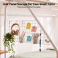Evren House Kids Bed Frame Metal Canopy Bed Storage Shelf - White Single