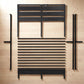 Dreamora Bed Frame LED Metal Bed Base with Charging Station - Black Double