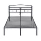 Trista Bed Frame with Charging Station - Black Double