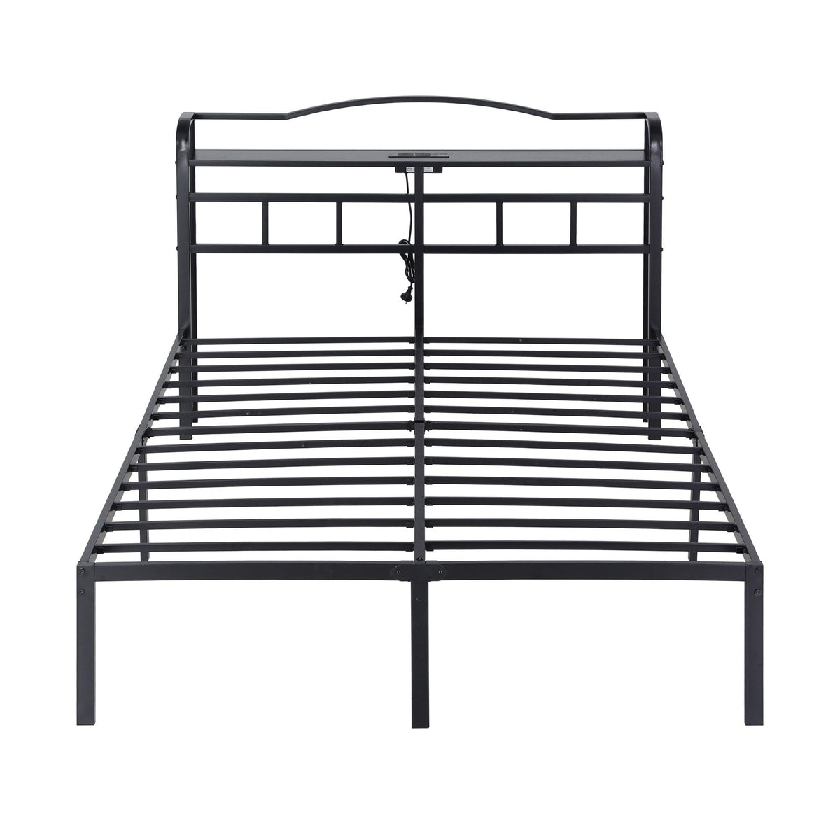 Onyra Bed & Mattress Package with 32cm Mattress Bed with Charging Station - Black Double