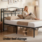 Trista Bed Frame with Charging Station - Black Double
