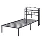 Restelle Bed Frame with Charging Station - Black Single