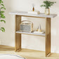Console Table Marble Effect - White & Gold