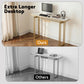 Console Table Hallway Entryway Table Marble Effect 110CM - White & Gold