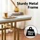 Console Table Hallway Entryway Table Marble Effect 110CM - White & Gold