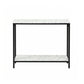 Console Table Entryway Hallway Display Desk Marble Effect - White