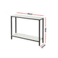 Console Table Entryway Hallway Display Desk Marble Effect - White
