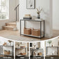 Console Table Entryway Hallway Display Desk Marble Effect - White