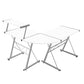 Corner Metal Pull Out Table Desk - White