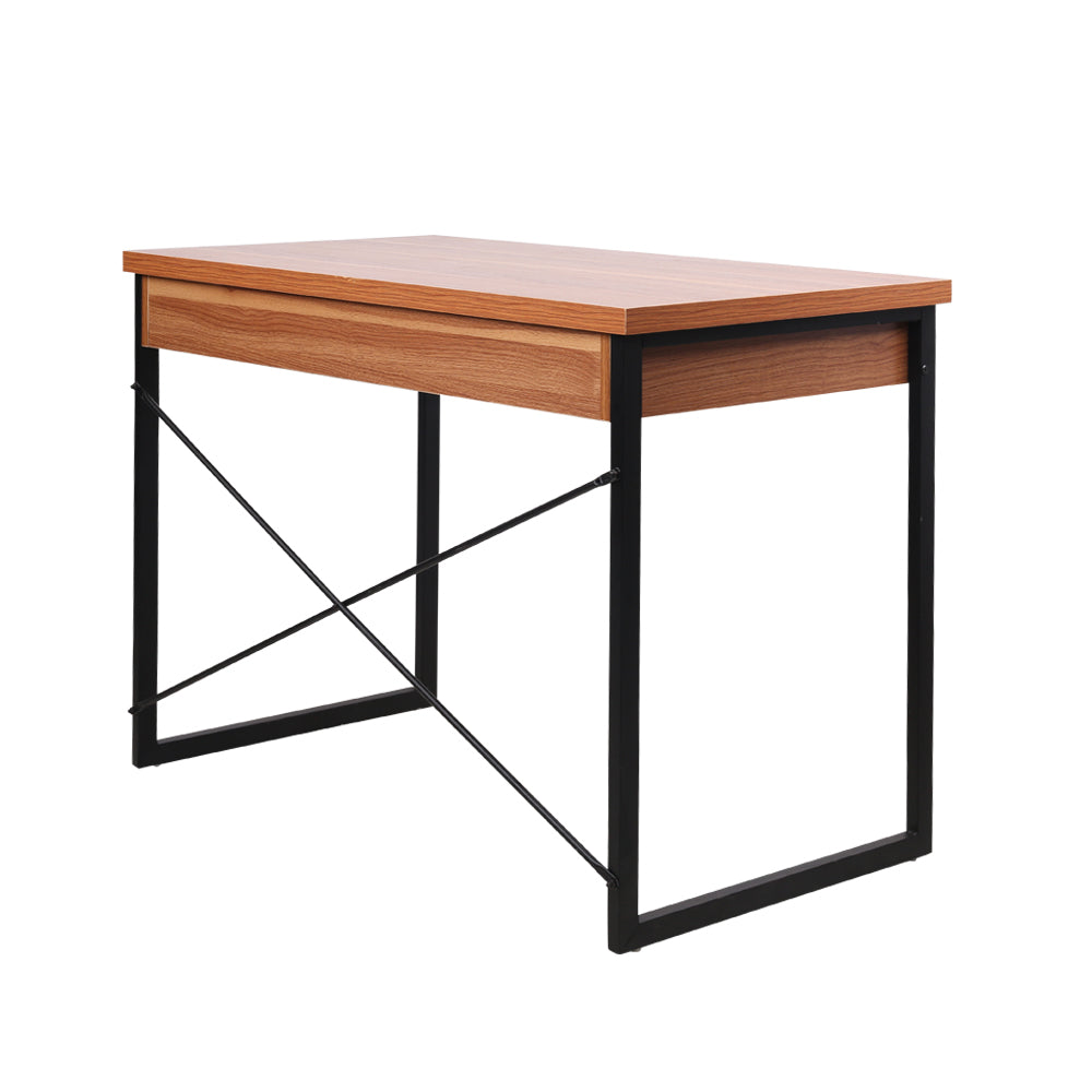 Artiss Computer Desk Drawer Storage Walnut 100cm