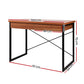 Artiss Computer Desk Drawer Storage Walnut 100cm