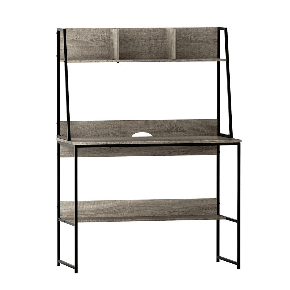 Artiss Computer Desk Bookshelf Storage Grey 100cm