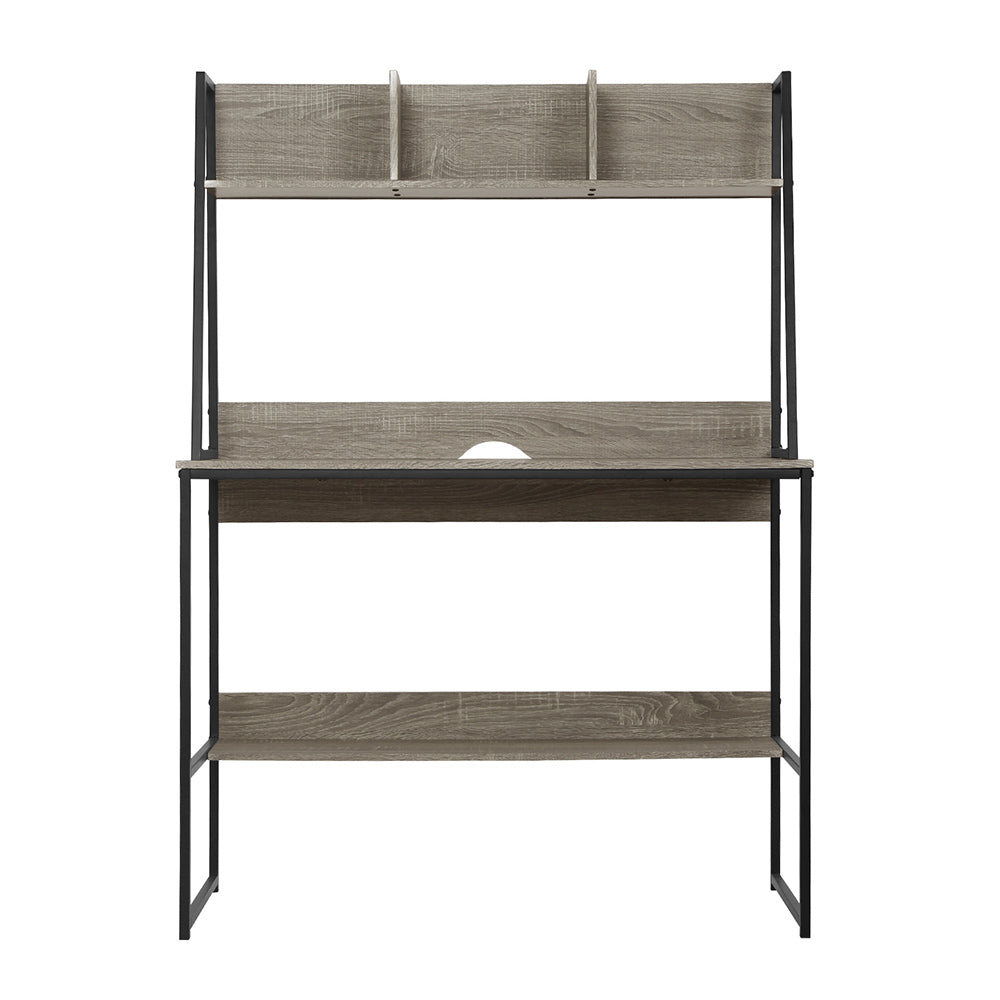 Artiss Computer Desk Bookshelf Storage Grey 100cm